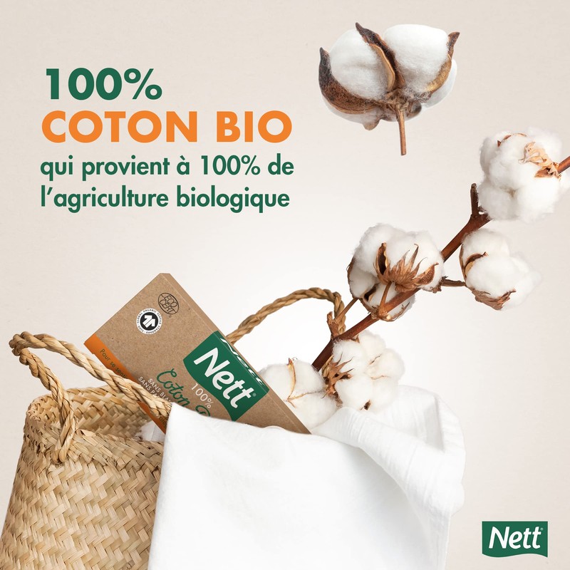 Nett Box of Organic Cotton Tampons without Applicator Super 16
