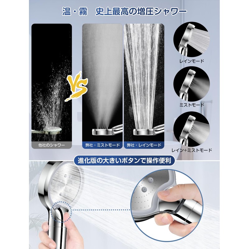2025 Advanced Shower Head, Water Saving, Chlorine Removal, Hand Stop,