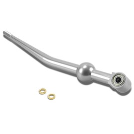Auto Dynasty Compatible with Civic/Del Sol/CRX/Integra Single Bend Short Throw Shifter (Silver) + 3.5 Inches Extension Kit (Silver)