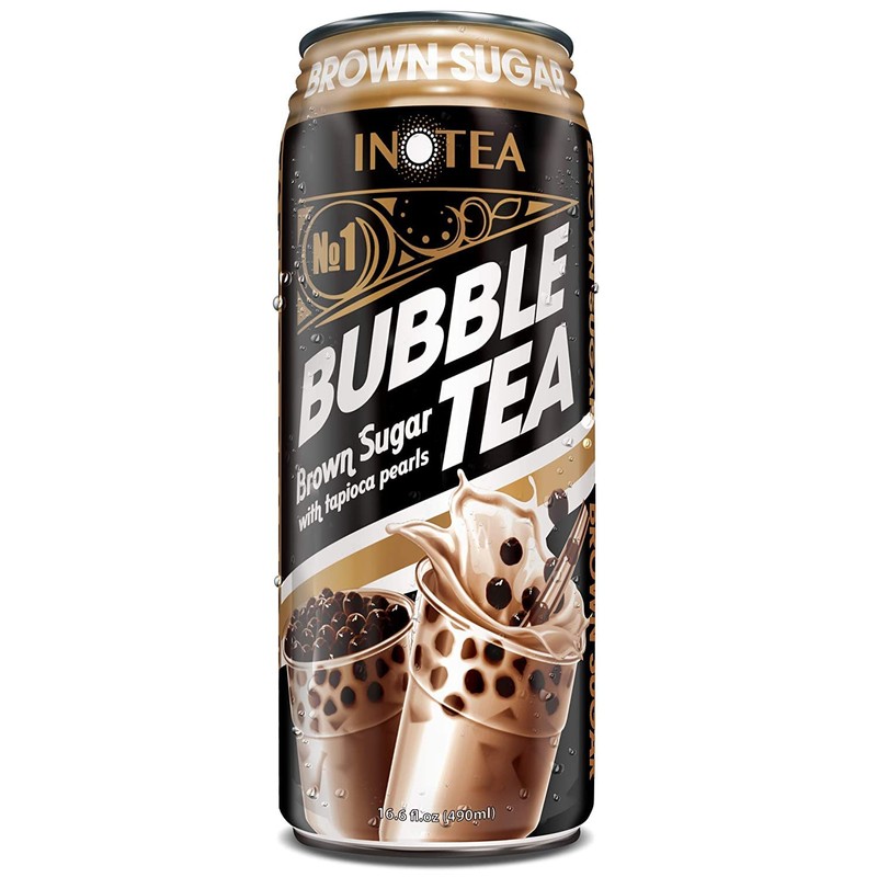 (Pack of 12) INOTEA Bubble Tea Brown Sugar Flavor. Ready