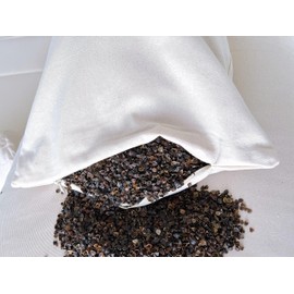 Turmerry Buckwheat Pillow Lumbar Size 16"X36" - USA Origin Hulls - Adjustable Loft and Firmness for Cervical Support for Back and Side Sleepers - Zippered Organic Cotton Cover - Sleeps Cool