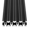 4PCS 350mm 2020T Linear Rail Aluminum, European Standard Anodized Black