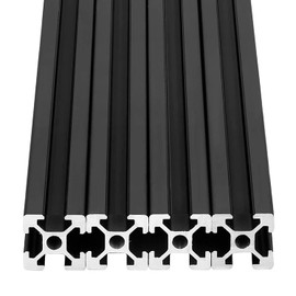 4PCS 350mm 2020T Linear Rail Aluminum, European Standard Anodized Black Automatic Device Framework DIY Material for 3D Printer and CNC Machine (350mm Black)