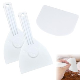 COZERI 2pcs Pizza Spatula Pizza Spatula Dough Cutter Flexible Dough Scraper with Handle Plastic Dough Card for Pizza Dough Pastry Bread Baking Space-Saving with Hanging Holes Includes 1 Dough Scraper