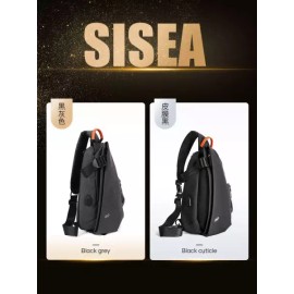 메신저 크로스백 옆으로매는가방 공구가방 슬링백 데일리백 옵시디언블랙 [B. 검정 자석+USB+키체인] Messenger Crossbody Bag Tool Bag Sling Bag Daily Bag Obsidian Black [B. Black Magnetic + USB + Keychain]