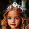 DRESBE Light Up Crystal Tiaras LED Rhinestone Crown Headband Princess