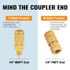 SUNGATOR Air Hose Fittings 1/4" NPT, 16-Piece Solid Brass Quick