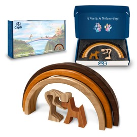 Capti Rainbow Bridge Memorial Gifts - I'll Meet You at The Rainbow Bridge - Pet Loss Keepsakes for Dog Moms & Dads, Bereavement Sympathy Gifts