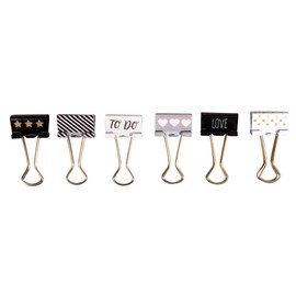 Rayher 60901000 Binder clips "Glam"