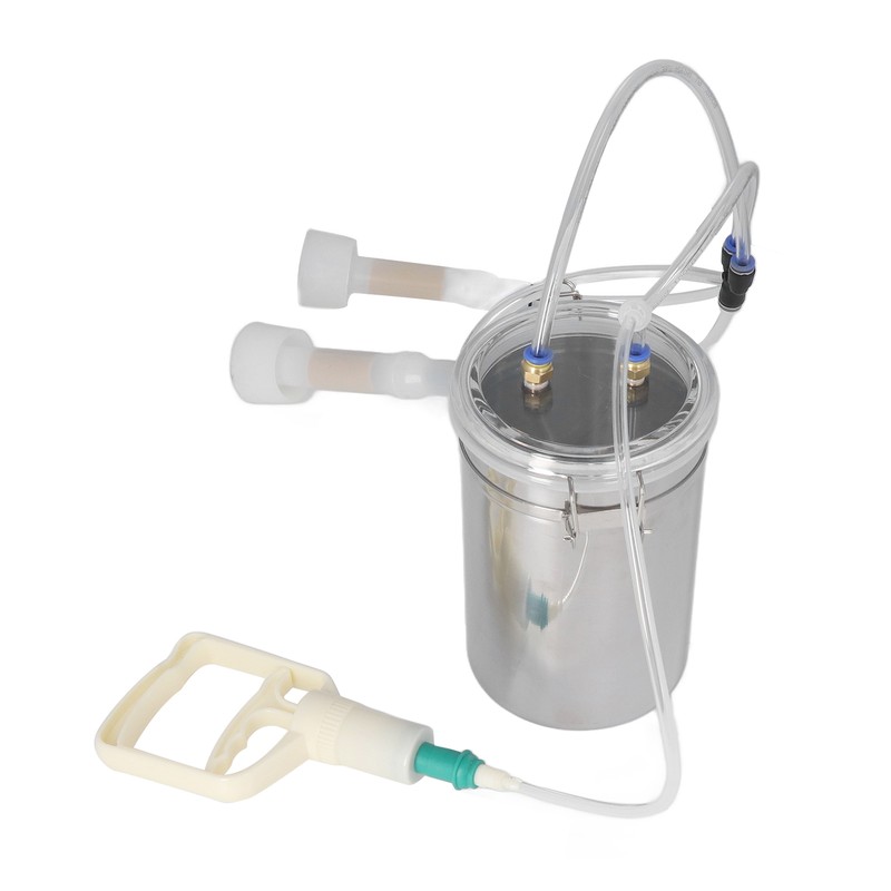 Manual Milking Machine 2000ml Effort Saving Control Stainless Steel Bottle