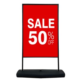 Heavy Duty Double Sided Floor Standing Foam Board Sign Holder 24"x36" 1 UNIT，with Water Refilled Base Outdoor/Indoor Display （STAND ONLY)
