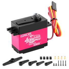 GIXCEL 40KG High Torque Digital RC Servo, Waterproof Metal Gear 180 Degree RC Servo with 25T Arm for 1/10 Scale RC Crawler TRX4 SCX10 VS4-10 GEN7 GEN8 D90 Upgrades