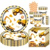 68 Pieces Construction Site Party Tableware for 16 Guests, Construction