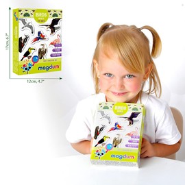 Fridge Magnets For Toddlers Magdum - 25 BIRDS Fridge Magnets - Animal Magnets For Toddlers - Fridge Magnets For Kids - Kids Magnets - Magnetic Shapes - Magnet Toy - Kids Magnets For Fridge