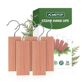 ACMETOP 20 Pack Cedar Hang Ups,100% Natural Rectangular Cedar Blocks for Clothes Storage