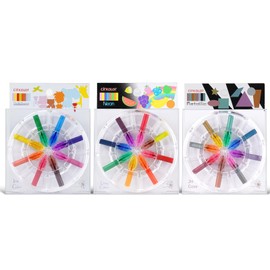 CirKolor Colored Pencils 24 Colors 3-Case Set Rotating Color Pens Stylish Stress Relief Toys Drawing DIY for Kids and Adults Christmas Gift Present