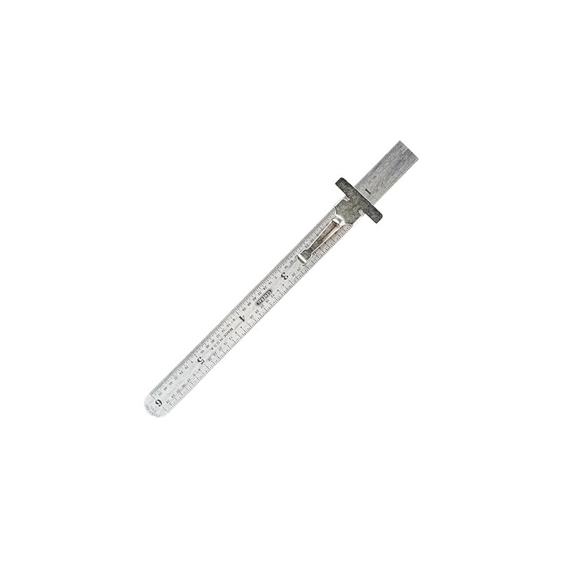 General Tools 300/1 6-Inch Flex Precision Stainless Steel Ruler, Chrome