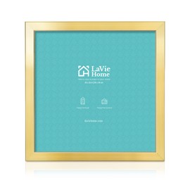 LaVie Home 20 x 20 Picture Frame, Square Poster Frame with High Definition Plexiglass, Horizontal or Vertical Wall Gallery Poster Frames Suitable for Photos, Artworks, Posters,Puzzle, Gold 1pc