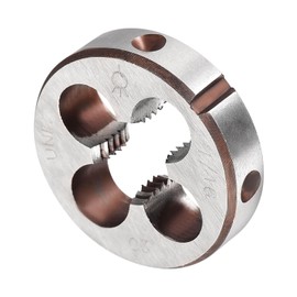 CoCud Round Thread Repair Die, 7/16-20 UNF Die 30mm OD, Alloy Tool Steel Right Hand Cylindrical Pipe Threading Tool with 4 Chip Holes - (Applications: for Threading Repairing)