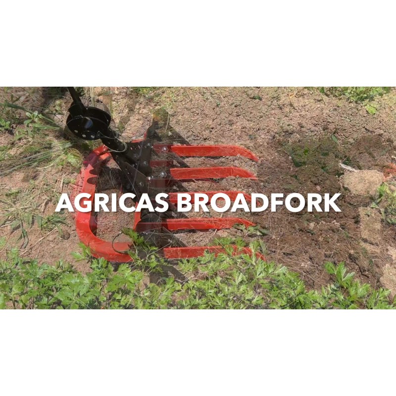 AGRICAS Broadfork for Gardening - Portable and Ergonomic 6+5 Sharp