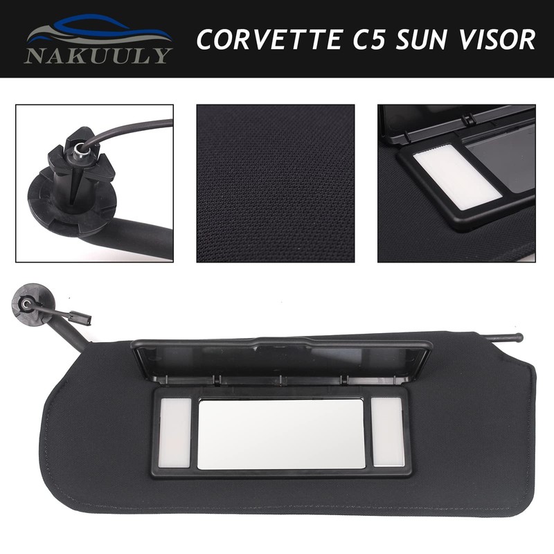 Nakuuly Sun Visor Pair with Updated LED Lighted Vanity Mirror