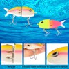 BOXOB 2pcs Mini Glide Bait, Realistic Glide Baits Lifelike Swim