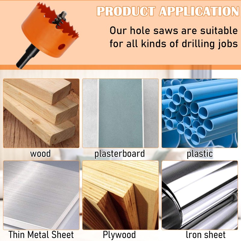 Hole Saw 38 mm, HSS Bi-Metal Hole Saws, Hole Drill