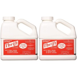 THRIFT FBA_T-600 T-600 Alkaline Based 6 lb. Granular Drain Cleaner, White (Тwо Расk)
