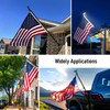 7FT Black Flag Pole Kit for Outside House with American