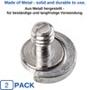 1/4 Inch Camera Mounting Screw, 2 Pieces, with 10 mm