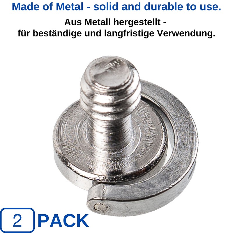 1/4 Inch Camera Mounting Screw, 2 Pieces, with 10 mm