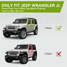 AUTOSAVER88 6 inches OE Style Running Boards, Nerf Bars, Side Steps Compatible for 2018-2025 Jeep Wrangler JL 4-Door Black (Excl JK Model)