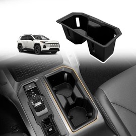 Muslogy - Insertos para portavasos de consola central, compatibles con Toyota RAV4 2026, accesorios para consola central, apoyabrazos frontal, tapón antideslizante para bebidas, organizador portavasos