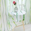 Eslir Transparent Tab Top Curtains, Wavy Pattern, Voile, Pack of