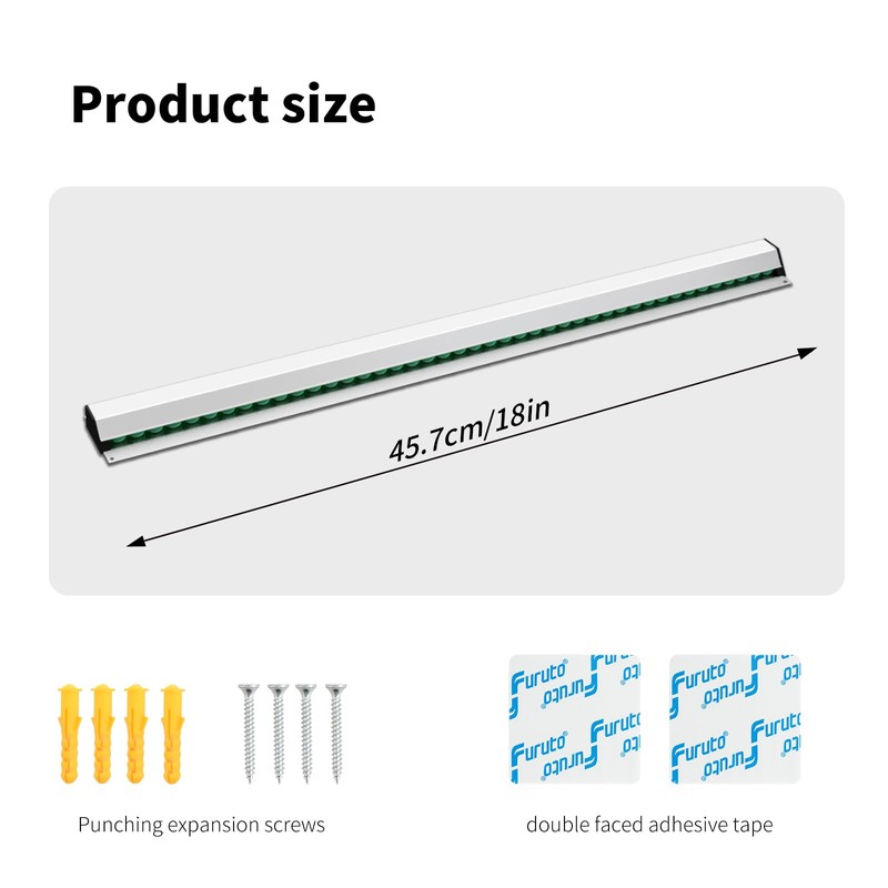 4 Pack 18 Inch Aluminum Ticket Holder for Restaurant, Slide