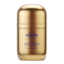 Isle of Paradise Sunny Serum Champagne, Bronzing Serum with Squalane, Niacinamide and Jojoba Oil, 4-in-1 Instant Self Tan Primer, Base, Highlighter, and Body Bronzer,1.01 fl. oz