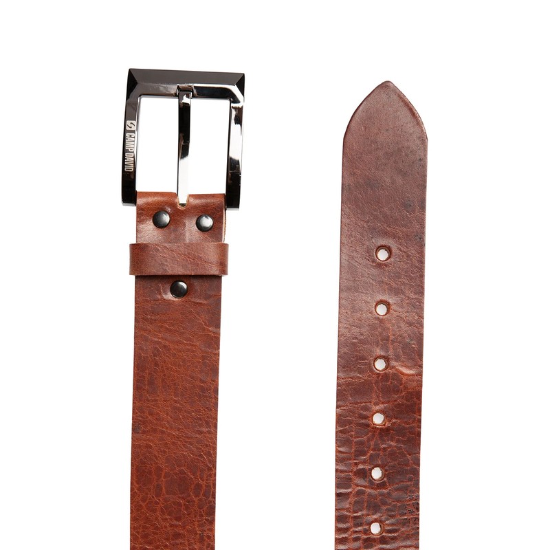 Camp David Men's Belt with Pin Buckle, brown