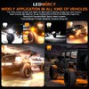 LEDMIRCY Switchback LED Rock Lights Kit White/Amber Strobe with Wiring