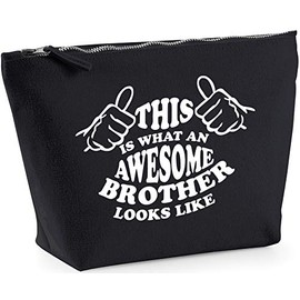 Hippowarehouse This is what an awesome brother looks like printed make up cosmetic wash bag 18x19x9cm