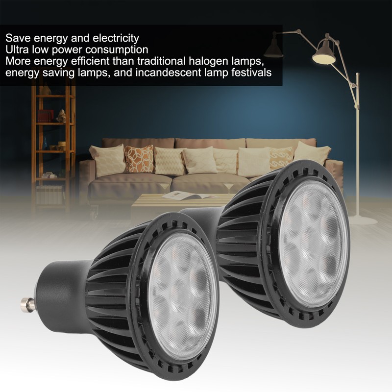2PCS GU10 Spotlight Bulb 3000K 7W Warm Light LED Bulb