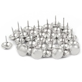 TA-VIGOR 35 Pack Decorative Upholstery Tacks - 14mm Nickel Nailhead Trim, Silver Upholstery Nails for Furniture, Chairs, Headboards & DIY Projects