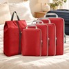 Compression Packing Cubes Set for Travel – Foldable Nylon Zipper