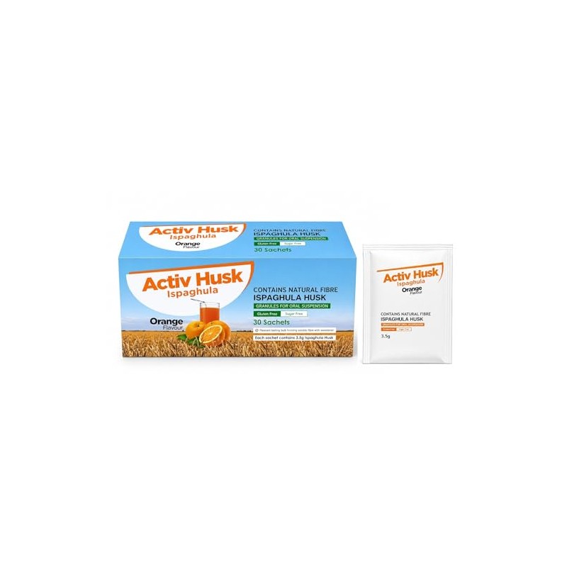 Activ Husk Ispaghula Husk Orange Drink Sachets | Contains Natural