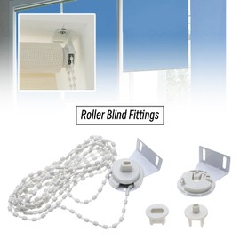 eMagTech 2 Sets Roller Blind Holder for Roller Blinds with 28 mm Tube Diameter with Pearl Chain Roller Blind Curtain Blind Fittings for Attaching Curtains Blinds Blinds Windows