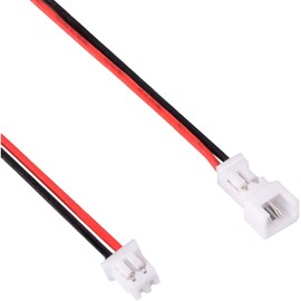 20PCS 10Pairs 1.25 mm JST 2 Pin Micro Electrical Male and Female Connector Plug with 100mm Wire Cables for LED Strip Light - 10cm