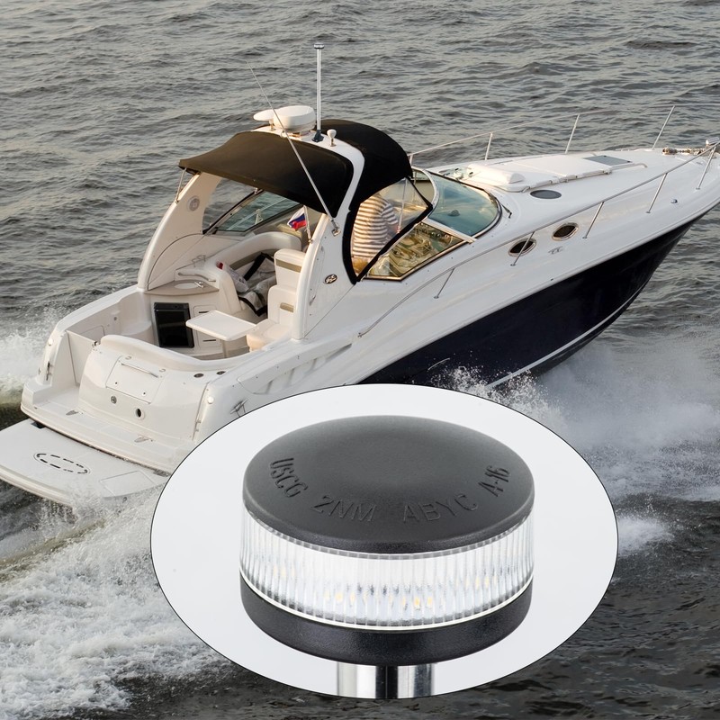 CLGMarine Stern Lights,Navigation Lights,Led All Around Anchor Light,Folding Base,USCG Certified