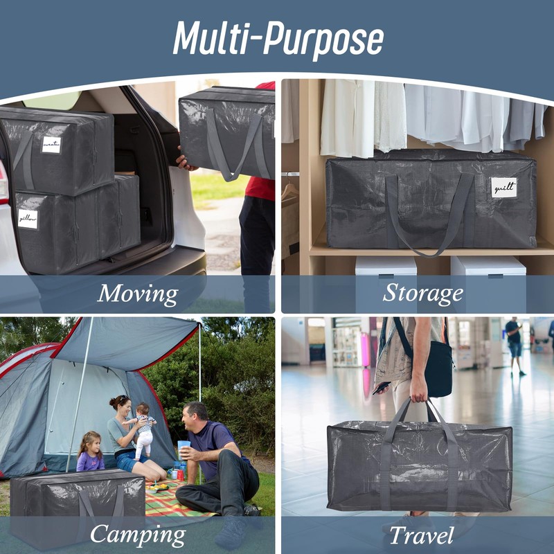 6 Pack Extra Heavy Duty Large Moving Bags with Strong