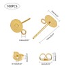 UNICRAFTALE Pack of 100 6 mm Golden Flat Round Stud