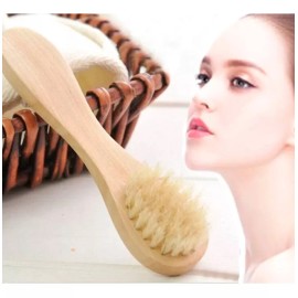 Mafab Cepillo Exfoliante Facial Cerdas Naturales Mango Madera