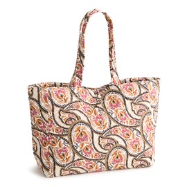 Vera Bradley Premium Cotton Hathaway Tote Bag, Blooming Paisley